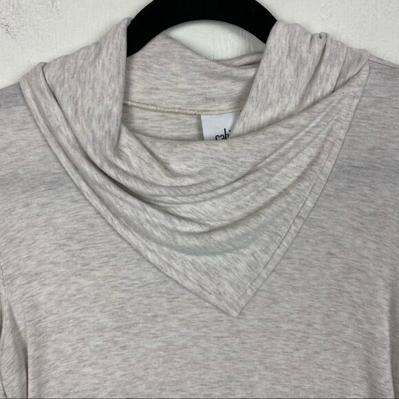 Cabi 3226 Sawyer Heathered Cream Cowl Neck Top Size Small - Picture 6 of 7